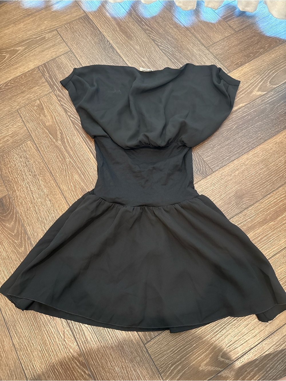 Frankie's Bikinis Black Off-Shoulder Mini Dress